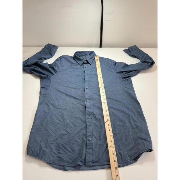 Lululemon Shirt XL Blue Commission Button Up Dress Long Sleeve Stretch - Picture 5 of 5